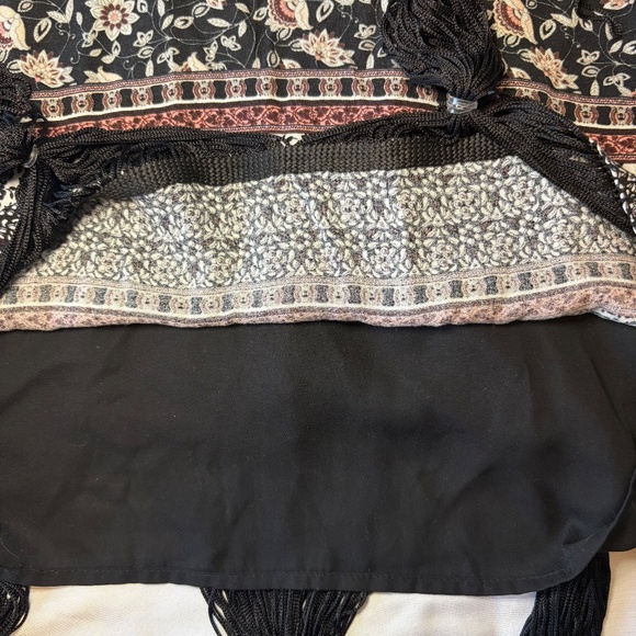 Forever 21‎ Boho Floral & Fringe Midi Dress Size M - Picture 7 of 10